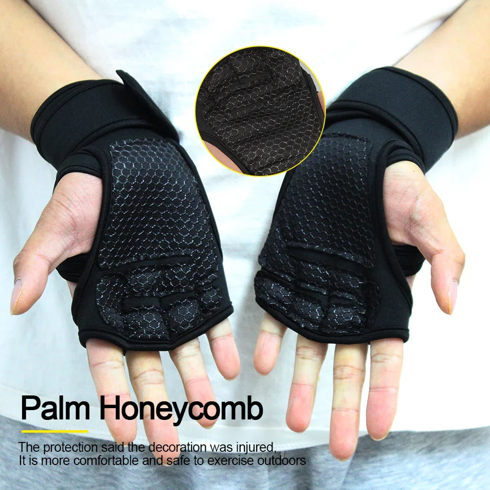 Fit Active Sports New Ventilated Weight Lifting Workout Gloves with Built-In Wrist Wraps for Men and Women - Great for Gym Fitness, Cross Training, Hand Support & Weightlifting.