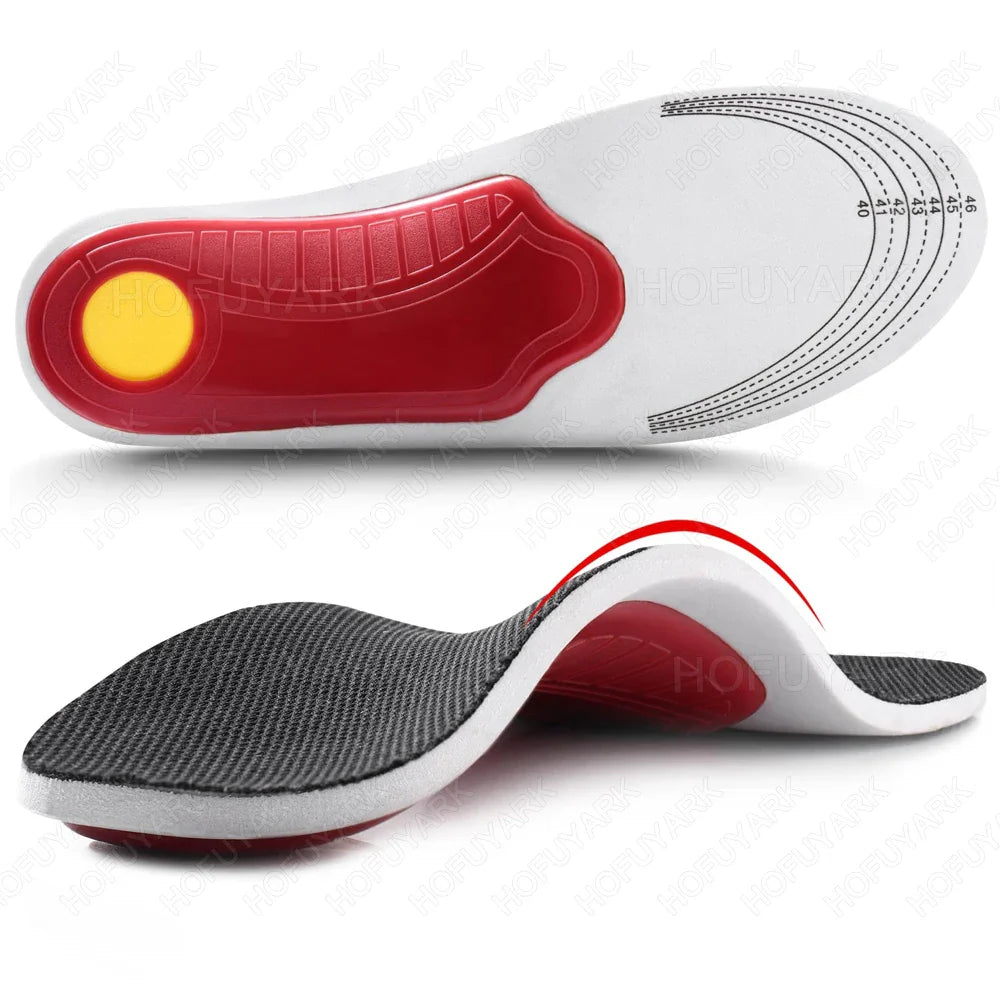 Plantar Fasciitis Insoles, 220+ Lbs High Arch Support Inserts for Men Women, Heavy Duty Flat Feet Pain Relief Orthotic Running Athletic Work Boot Insoles for Standing All Day-Black S