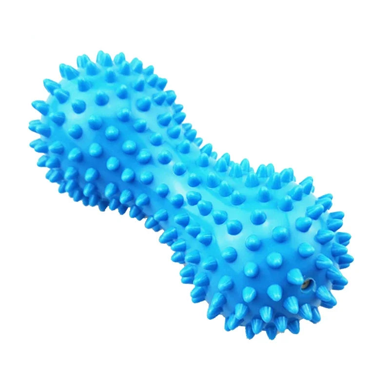 1PC Blue Peanut Massage Ball for Deep Tissue, Trigger Point Therapy, Myofascial Release – Double Lacrosse Foam Roller for Back, Neck, Foot, Muscle Relief, Yoga & Physical Recovery (Black)