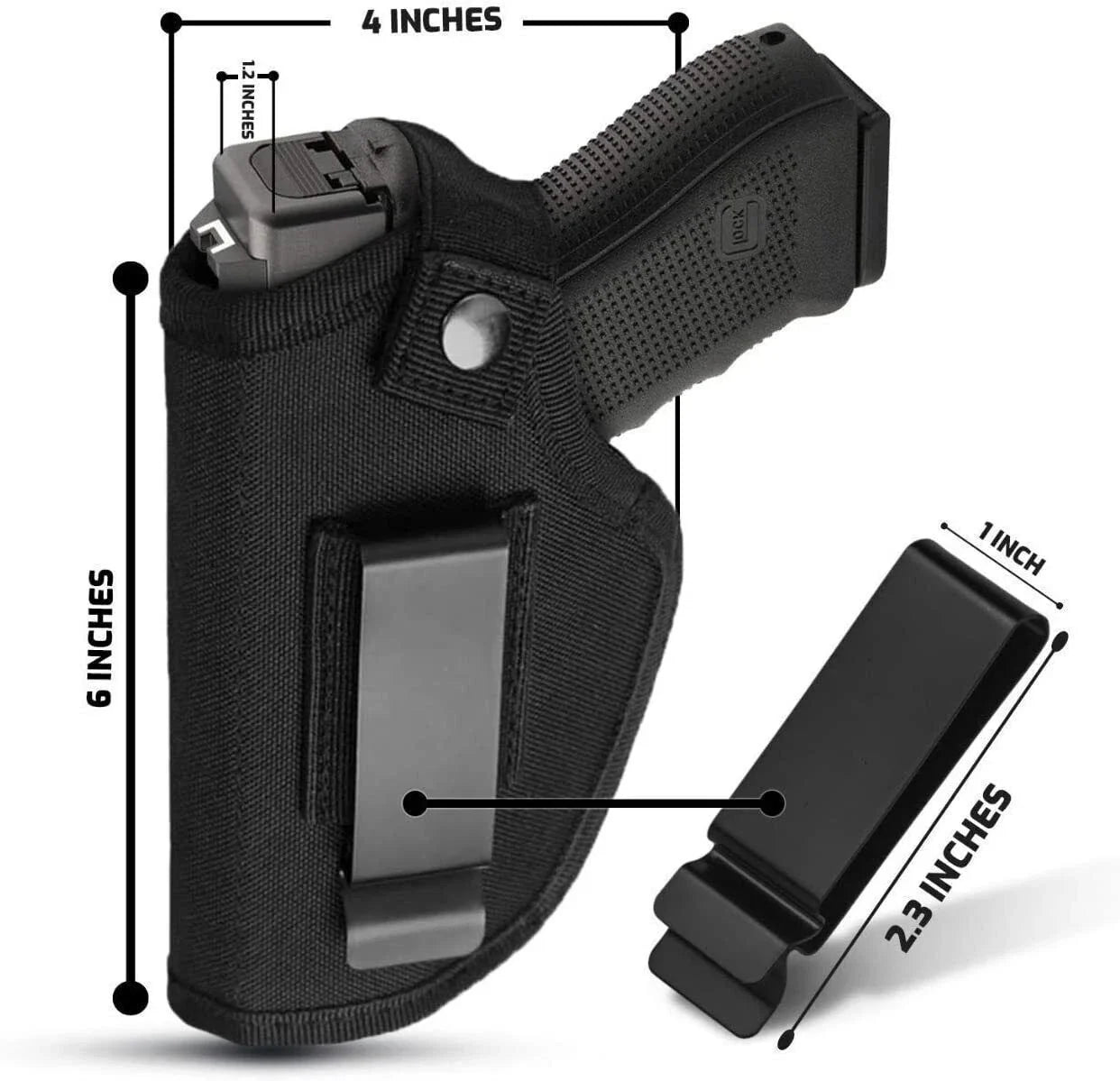 Gun Holster Tactical Concealed Carry Left Right Hand Pistol IWB OWB Universal