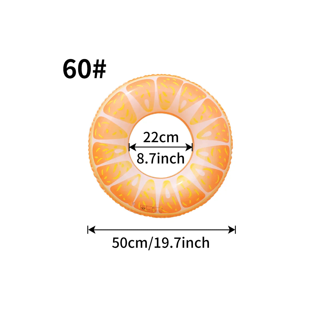 Fruit Pool Float, Watermelon Orange Lemon Swim Tube Ring, Inflatable Swim Pool Party Inner Tube for Kids