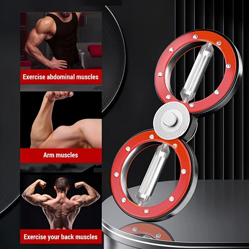Adjustable Boxing Speed Arm Trainer – Home Gym Wrist & Arm Strengthener with Flywheel Resistance – Multi-Functional Combat Training Tool for Boxing, MMA, Fitness (Black/Red)