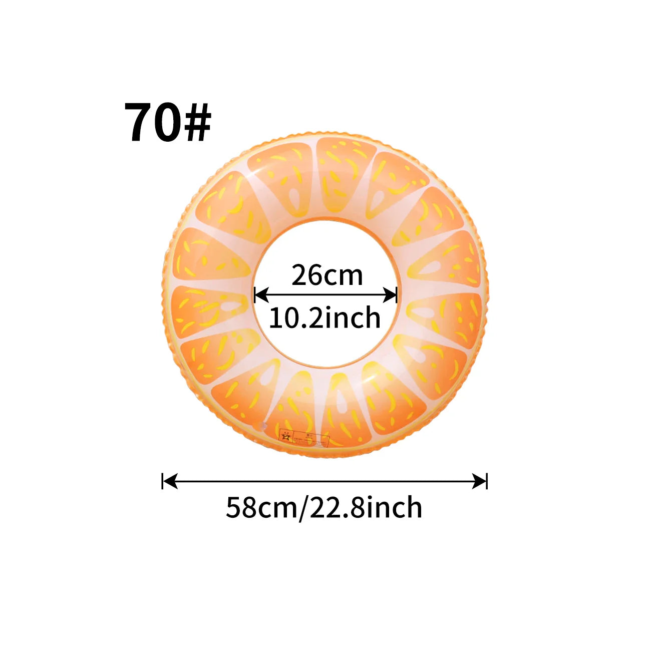 Fruit Pool Float, Watermelon Orange Lemon Swim Tube Ring, Inflatable Swim Pool Party Inner Tube for Kids