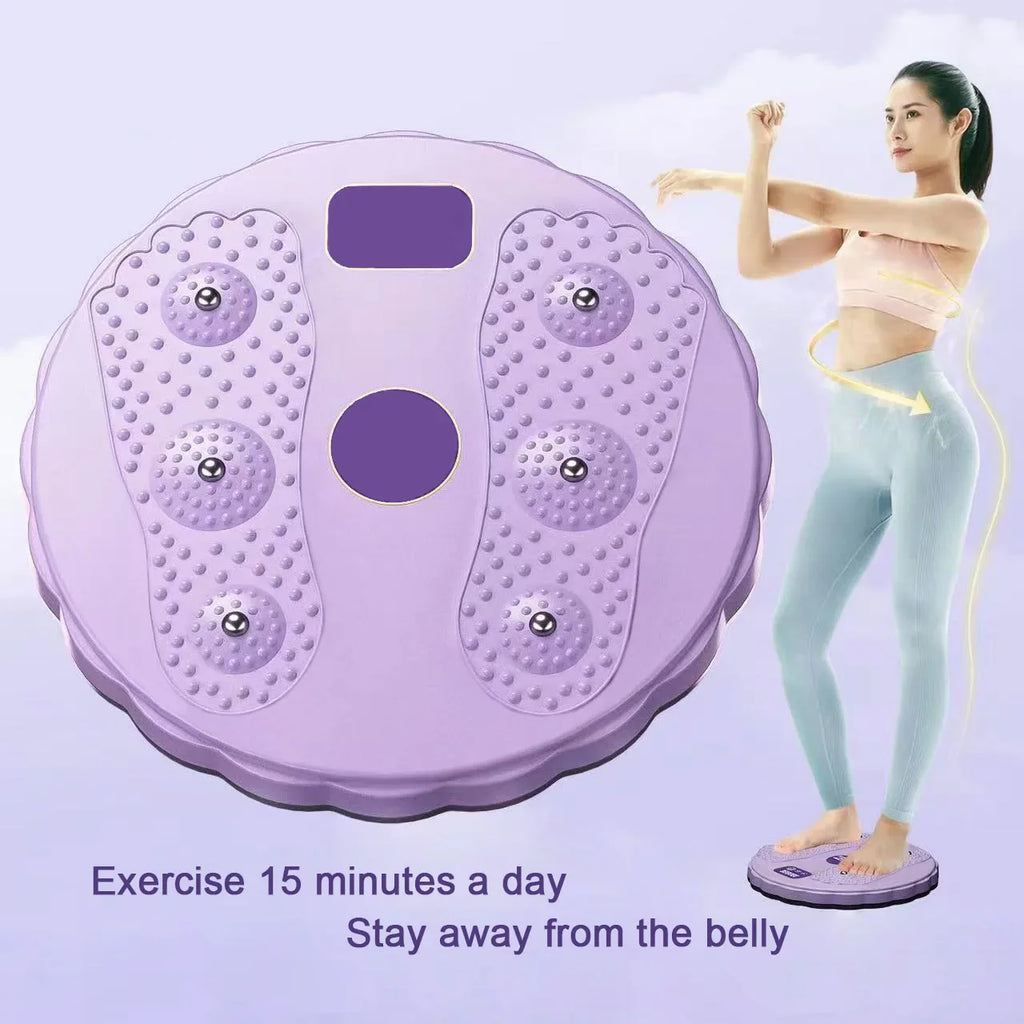 Green Waist Twister Disc, Waist Twist Board for Exercise Twisting Waist Disc with Counter Waist Twister for Women Belly Fat Body Shaping Fitness Twister Machine with Massage Foot Sole